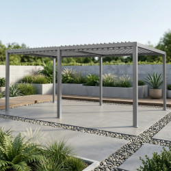 Pergola ogrodowa multiklimatyczna 3x6 z regulowanym stalowym dachem 18mkw