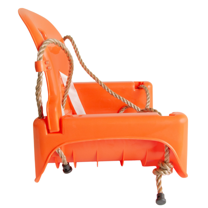 Huśtawka BRIZO 3w1 pomarańczowo-limonkowe siedzisko kubełkowe