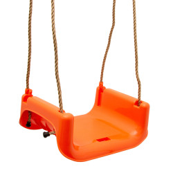 Huśtawka BRIZO 3w1 pomarańczowo-limonkowe siedzisko kubełkowe