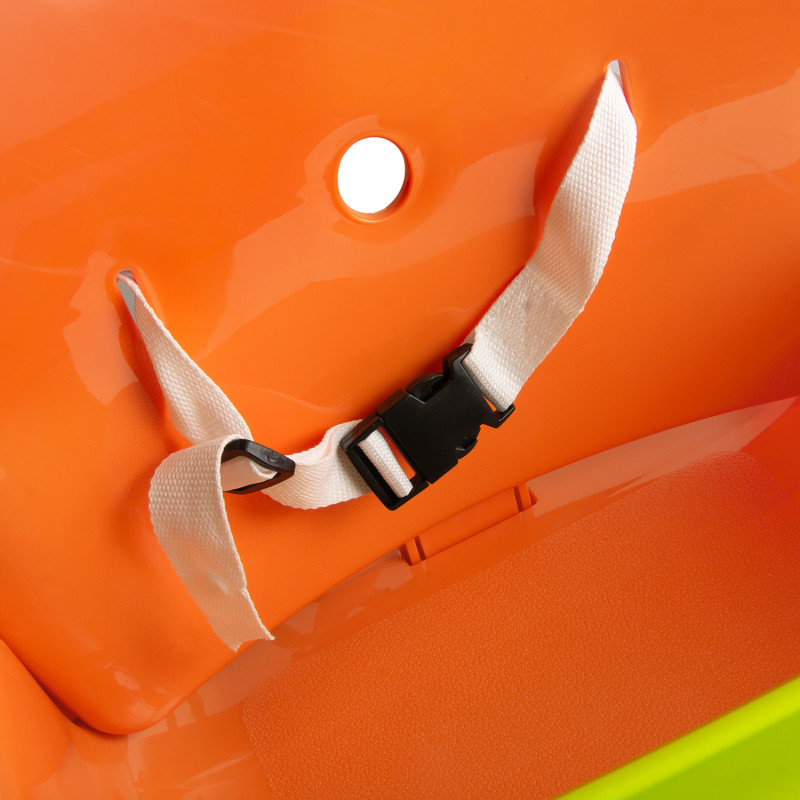 Huśtawka BRIZO 3w1 pomarańczowo-limonkowe siedzisko kubełkowe