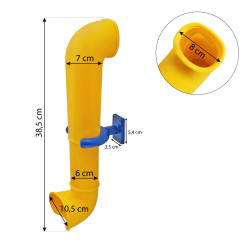 Peryskop żółto-niebieski 38,5 cm na plac zabaw do domków drewnianych dla dzieci