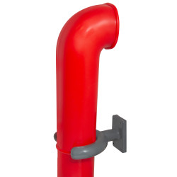 Peryskop czerwono-szary 38,5 cm na plac zabaw do domków drewnianych dla dzieci