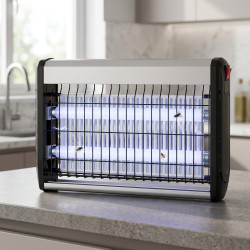 Aluminiowa lampa owadobójcza UV 2x8W Wabik na komary
