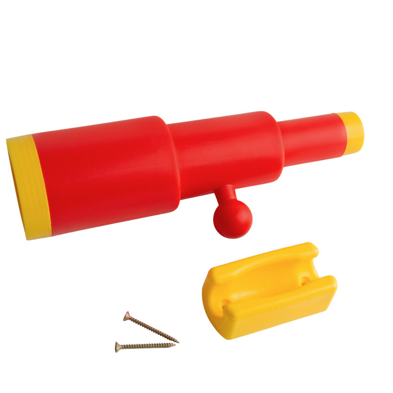 Teleskop czerwono żółty dla dzieci 28,5 cm na plac zabaw