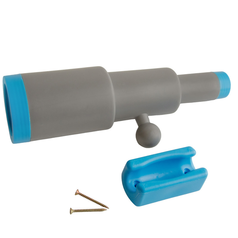 Teleskop szaro-niebieski dla dzieci 28,5 cm na plac zabaw