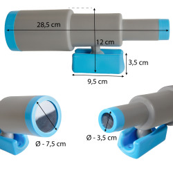 Teleskop szaro-niebieski dla dzieci 28,5 cm na plac zabaw