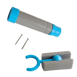 Teleskop szaro-niebieski dla dzieci 29,5 cm z funkcją zoom na plac zabaw