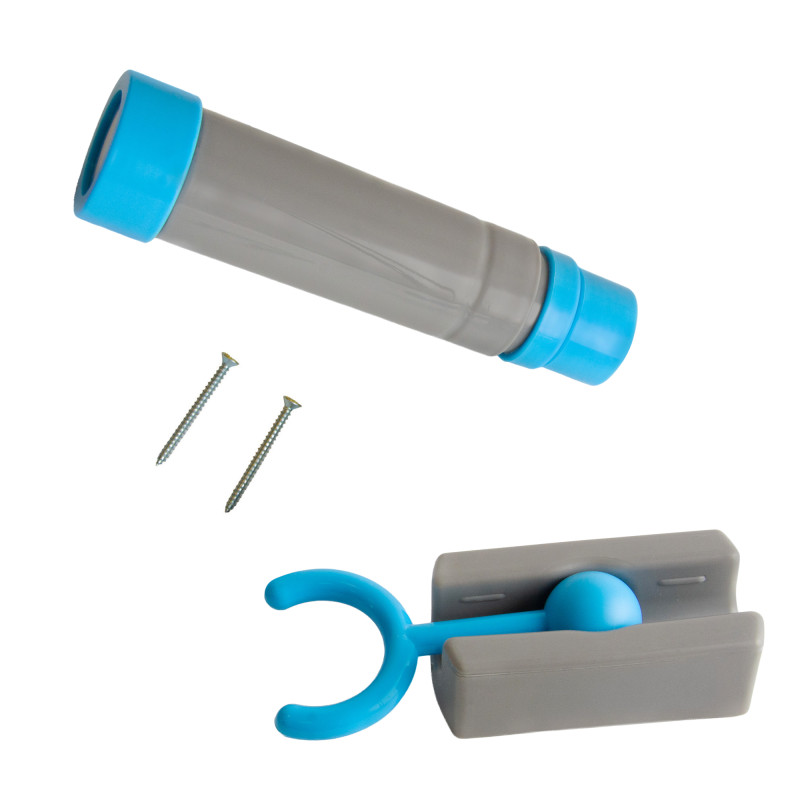 Teleskop szaro-niebieski dla dzieci 29,5 cm z funkcją zoom na plac zabaw