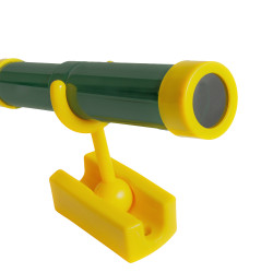 Teleskop ciemnozielono-żółty dla dzieci 29,5 cm z funkcją zoom na plac zabaw