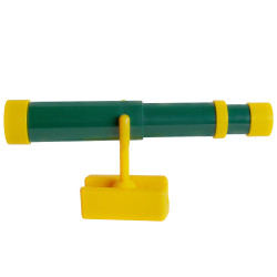 Teleskop ciemnozielono-żółty dla dzieci 29,5 cm z funkcją zoom na plac zabaw