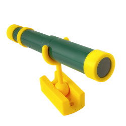 Teleskop ciemnozielono-żółty dla dzieci 29,5 cm z funkcją zoom na plac zabaw
