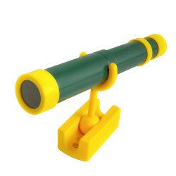 Teleskop ciemnozielono-żółty dla dzieci 29,5 cm z funkcją zoom na plac zabaw