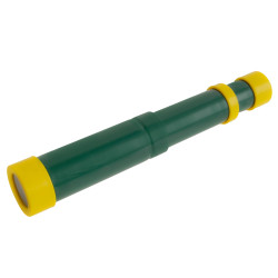 Teleskop ciemnozielono-żółty dla dzieci 29,5 cm z funkcją zoom na plac zabaw