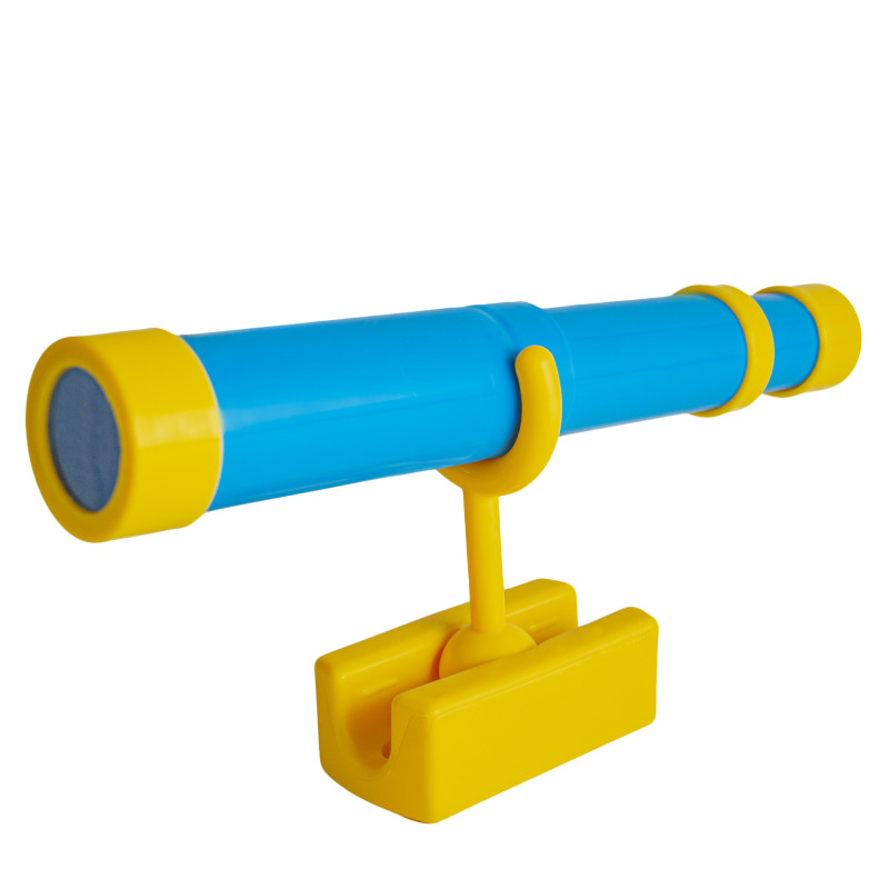 Teleskop niebiesko-żółty dla dzieci 29,5 cm z funkcją zoom na plac zabaw