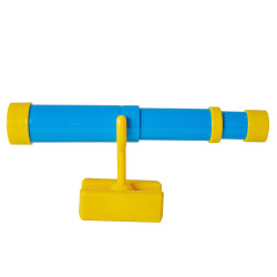 Teleskop niebiesko-żółty dla dzieci 29,5 cm z funkcją zoom na plac zabaw