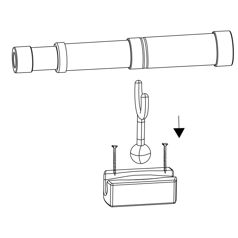 Teleskop czerwono-żółty dla dzieci 29,5 cm z funkcją zoom na plac zabaw