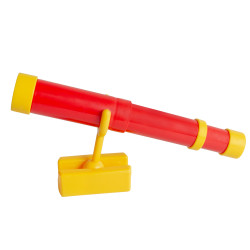 Teleskop czerwono-żółty dla dzieci 29,5 cm z funkcją zoom na plac zabaw