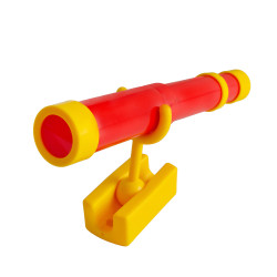 Teleskop czerwono-żółty dla dzieci 29,5 cm z funkcją zoom na plac zabaw