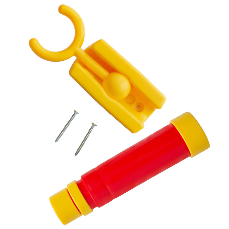 Teleskop czerwono-żółty dla dzieci 29,5 cm z funkcją zoom na plac zabaw