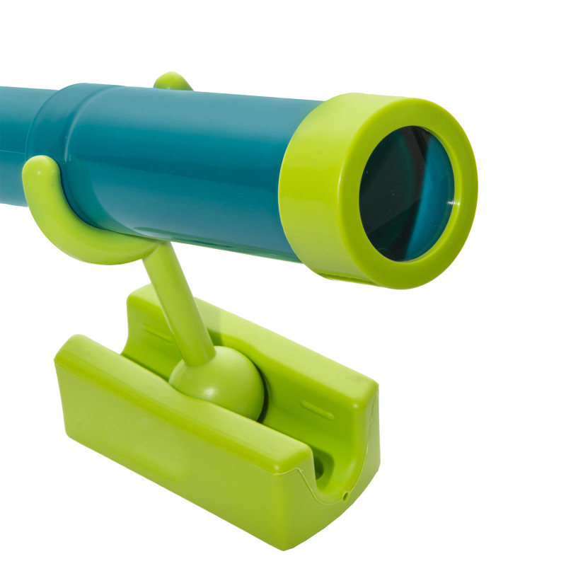 Teleskop turkusowo-limonkowy dla dzieci 29,5 cm z funkcją zoom na plac zabaw