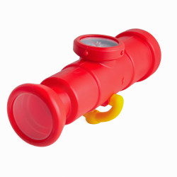 Teleskop z kompasem dla dzieci 30,5 cm czerwono żółty na plac zabaw