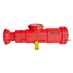 Teleskop z kompasem dla dzieci 30,5 cm czerwono żółty na plac zabaw