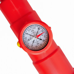 Teleskop z kompasem dla dzieci 30,5 cm czerwono żółty na plac zabaw