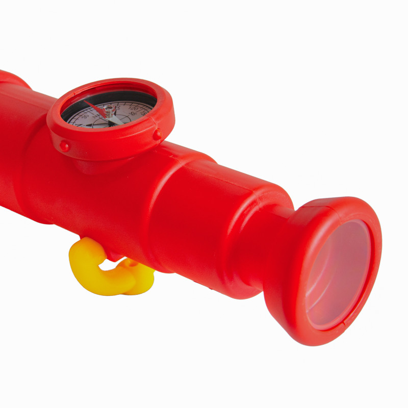 Teleskop z kompasem dla dzieci 30,5 cm czerwono żółty na plac zabaw