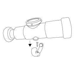 Teleskop z kompasem dla dzieci 30,5 cm czerwono żółty na plac zabaw