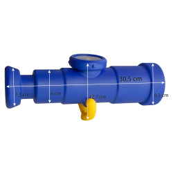 Teleskop z kompasem dla dzieci 30,5 cm niebiesko żółty na plac zabaw