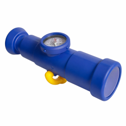 Teleskop z kompasem dla dzieci 30,5 cm niebiesko żółty na plac zabaw