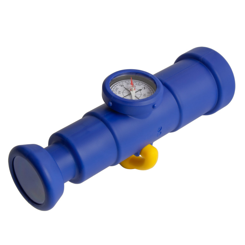 Teleskop z kompasem dla dzieci 30,5 cm niebiesko żółty na plac zabaw