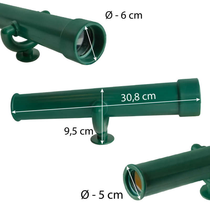 Teleskop ciezmnozielony dla dzieci 30,8 cm długi na plac zabaw zabawka edukacyjna