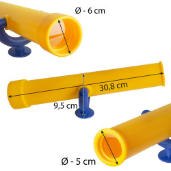 Teleskop żółto-niebieski dla dzieci 30,8 cm długi na plac zabaw zabawka edukacyjna