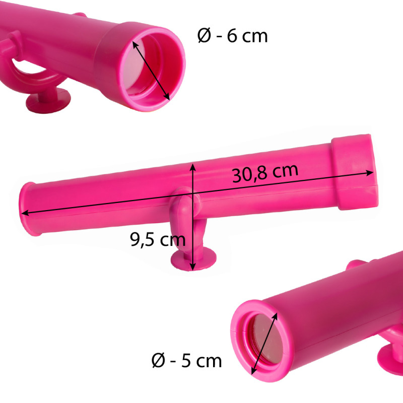 Teleskop różowy dla dzieci 30,8 cm długi na plac zabaw zabawka edukacyjna
