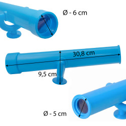 Teleskop jasnoniebieski dla dzieci 30,8 cm długi na plac zabaw zabawka edukacyjna