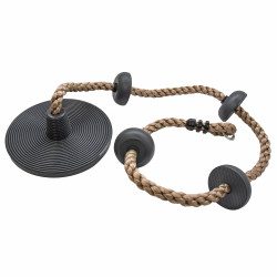 Siedzisko z liną wspinaczkową DYSK antracytowe