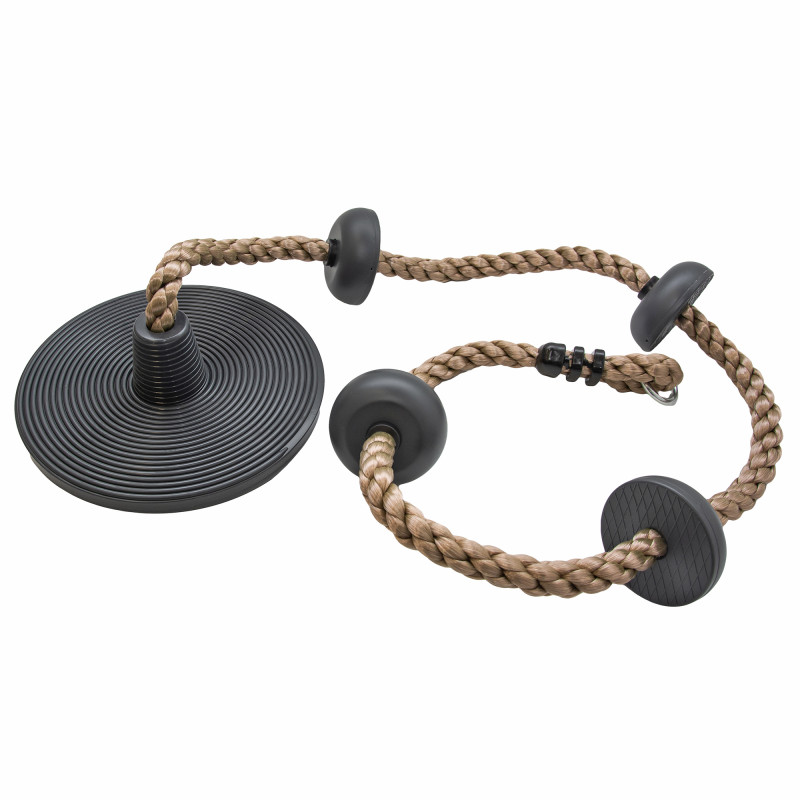 Siedzisko z liną wspinaczkową DYSK antracytowe