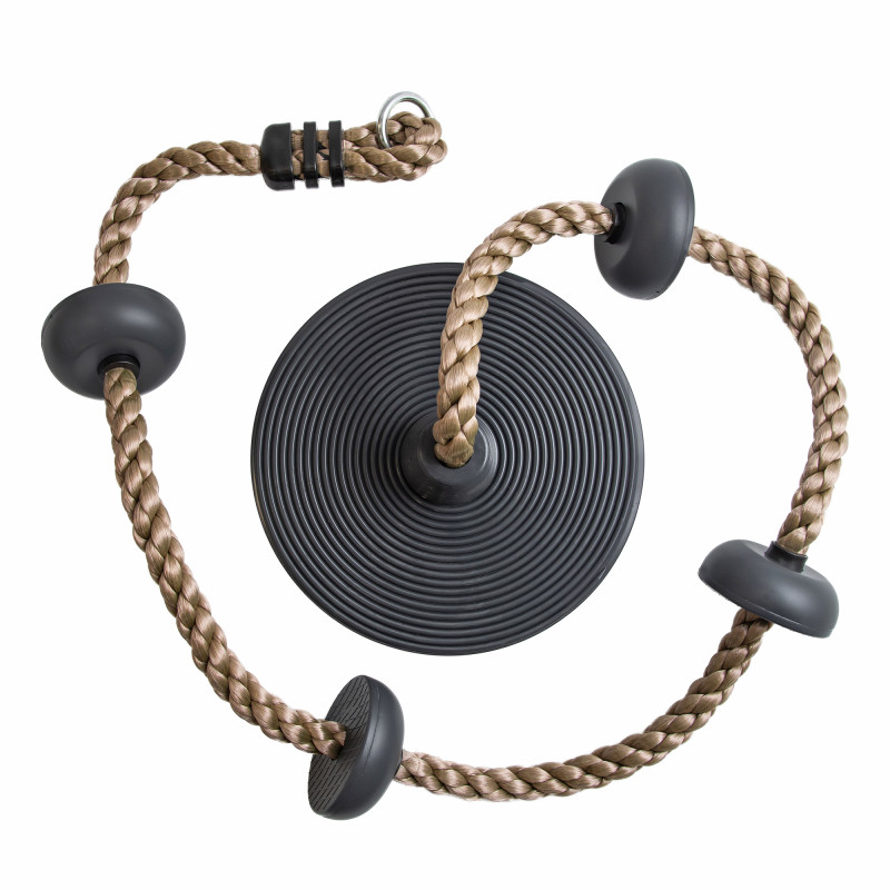 Siedzisko z liną wspinaczkową DYSK antracytowe