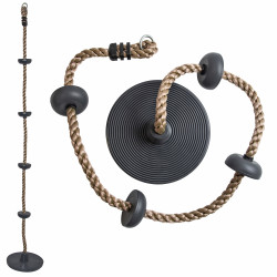 Siedzisko z liną wspinaczkową DYSK antracytowe