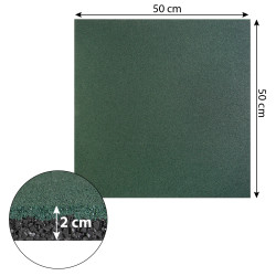 Nawierzchnia 50x50 cm na plac zabaw mata gumowa 20 mm GREEN