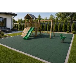 Nawierzchnia 50x50 cm na plac zabaw mata gumowa 20 mm GREEN