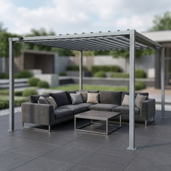 Pergola ogrodowa multiklimatyczna 3x3 z regulowanym stalowym dachem 9mkw