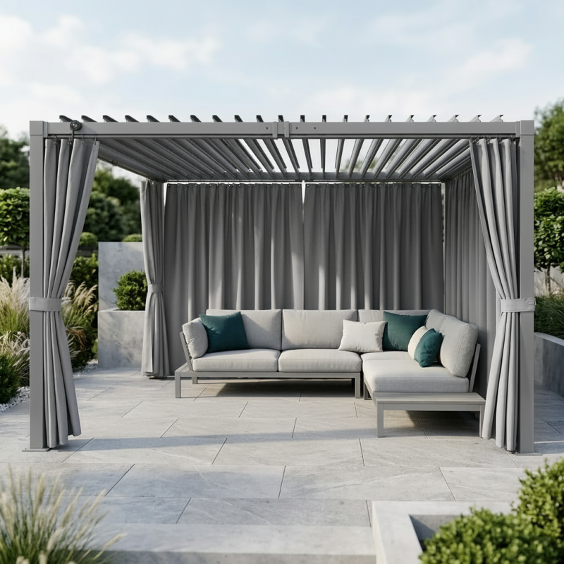 Pergola ogrodowa multiklimatyczna 3x4 z regulowanym stalowym dachem 12mkw