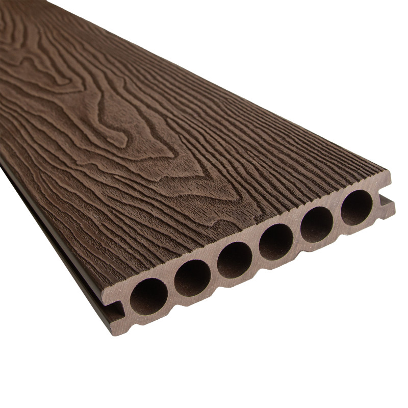 Deska tarasowa WPC 14x2,5x240 cm DARK BROWN podest tarasowy 5 szt. 1,68mkw kompozytowa