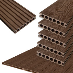 Deska tarasowa WPC 14x2,5x240 cm DARK BROWN podest tarasowy 5 szt. 1,68mkw kompozytowa
