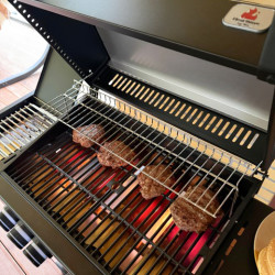 Grill gazowy HEATWAVE 4+1 LED żeliwny ruszt 13.7kW ogrodowy 123,4×49,2×109,4 cm