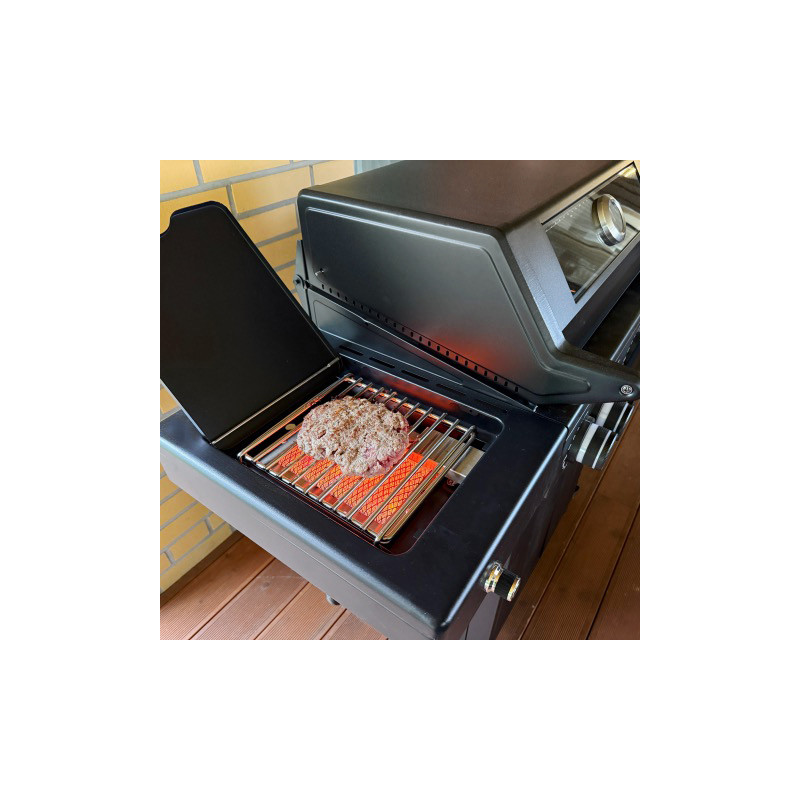 Grill gazowy HEATWAVE 4+1 LED żeliwny ruszt 13.7kW ogrodowy 123,4×49,2×109,4 cm