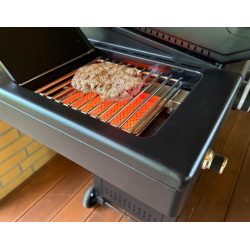 Grill gazowy HEATWAVE 4+1 LED żeliwny ruszt 13.7kW ogrodowy 123,4×49,2×109,4 cm