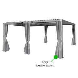 Pergola ogrodowa multiklimatyczna 3x6 z regulowanym stalowym dachem 18mkw